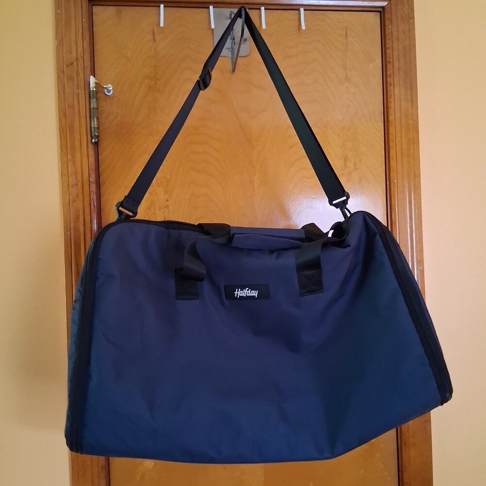 Halfday Travel Duffel Garment Bag 45L Travel Bag Marine Blue Navy W/Strap